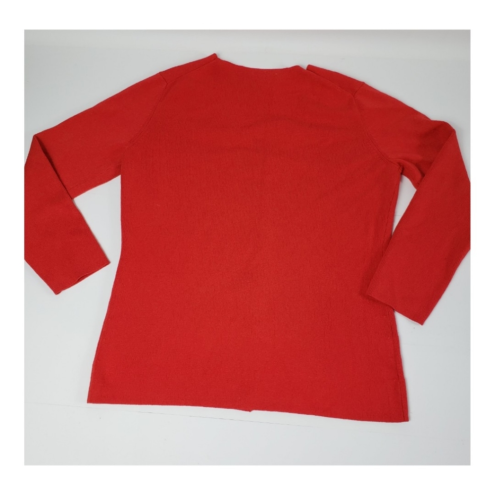 Ann Taylor Loft Red Cardigan Button Front Sweater - Picture 4 of 6